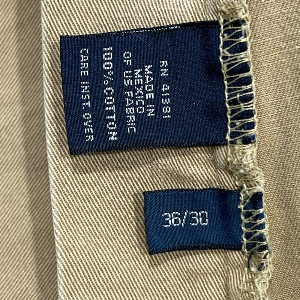 Polo Ralph Lauren Andrew Pant Mens 34x29* Khaki Tan Pleated Cotton Chino *READ - Picture 5 of 9